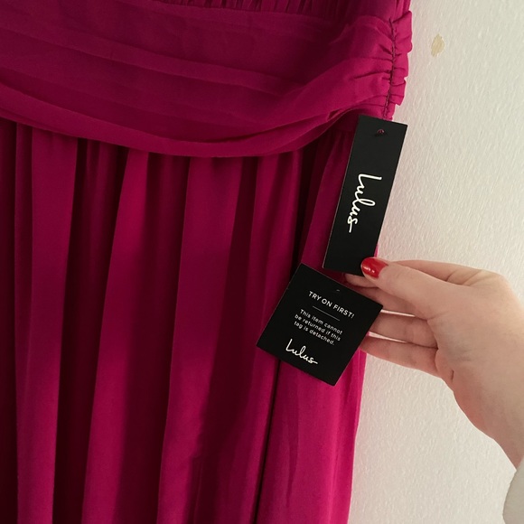 Lulu’s Heavenly Hues Magenta Maxi Dress Size XL - Picture 5 of 6